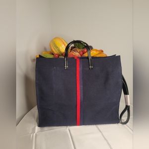 Simple Perforated Suede Tote CLARE V.